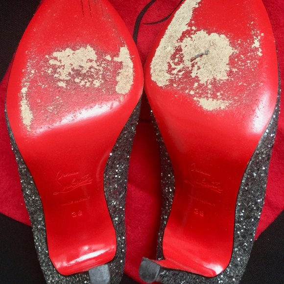 Christian Louboutin Ron Ron 100 Glitter Pumps - Picture 6 of 7
